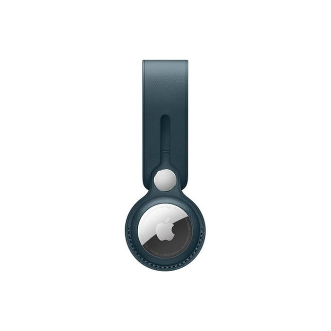 FixPremium - Porte-clés en cuir pour AirTag, bleu