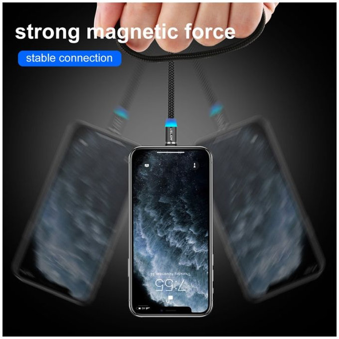 USLION - Câble Magnétique USB-C / USB (1m), bleu