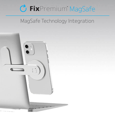 FixPremium - Support MagSafe pour iPhone pour ordinateur portable, argent