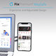 FixPremium - Support MagSafe pour iPhone pour ordinateur portable, argent