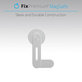 FixPremium - Support MagSafe pour iPhone pour ordinateur portable, noir
