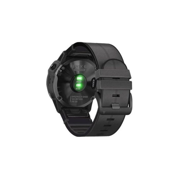 FixPremium - Bracelet en cuir pour Garmin (QuickFit 22mm), noir