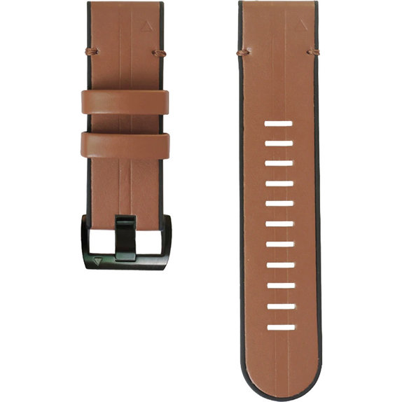 FixPremium - Bracelet en cuir pour Garmin (QuickFit 26mm), marron clair
