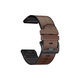 FixPremium - Bracelet en cuir pour Garmin (QuickFit 22 mm), marron