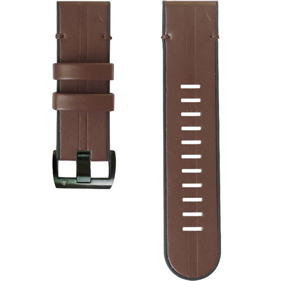 FixPremium - Bracelet en cuir pour Garmin (QuickFit 26mm), marron