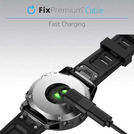 FixPremium - Réduction USB-C pour port Garmin pour montre, noir