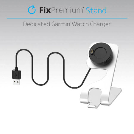 FixPremium - Support de chargement pour montre Garmin, argent