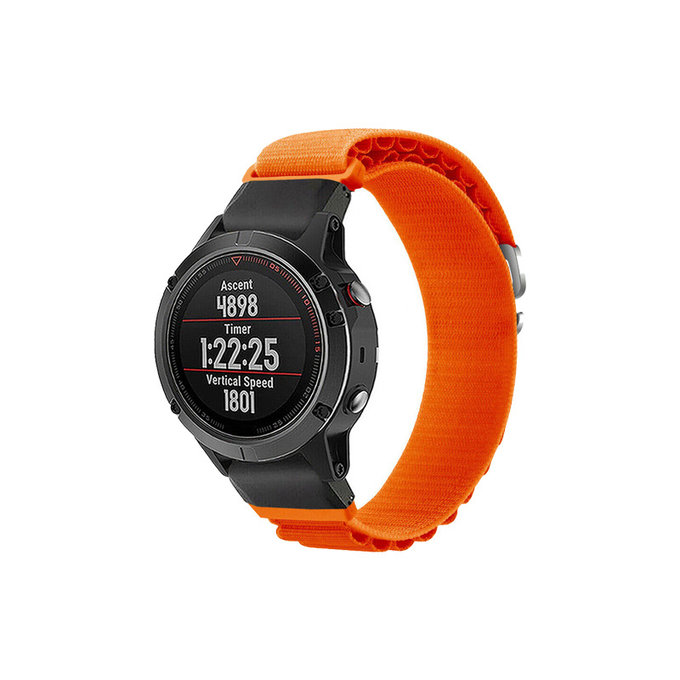 FixPremium - Sangle Alpine Loop pour Garmin (QuickFit 26mm), orange
