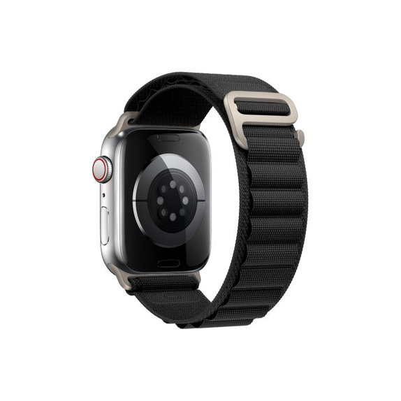 FixPremium - Bracelet Alpine Loop pour Apple Watch (42, 44, 45 et 49 mm), noir