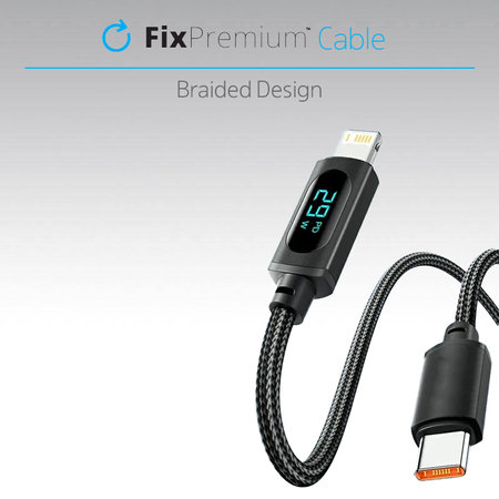 FixPremium - Câble USB-C / USB-C Fonction Power Delivery (1m), noir