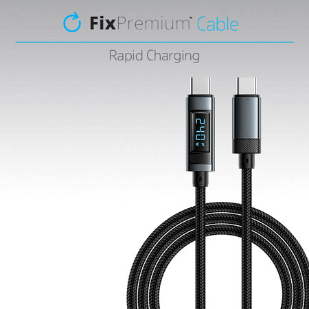 FixPremium - Câble USB-C / USB Fonction Power Delivery (1m), noir