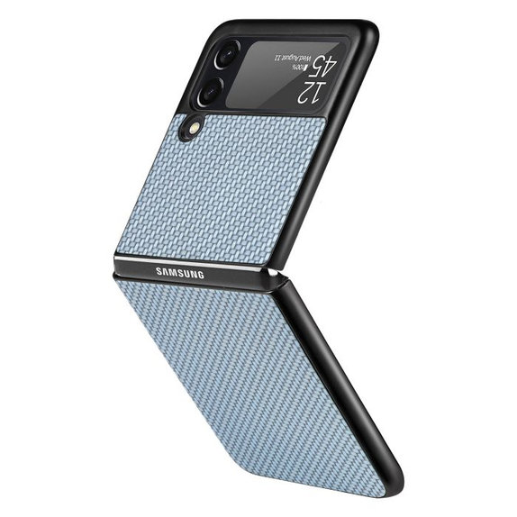 FixPremium - Coque Carbone pour Samsung Galaxy Z Flip 3, bleu