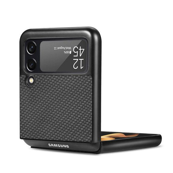 FixPremium - Coque Carbone pour Samsung Galaxy Z Flip 4, marron