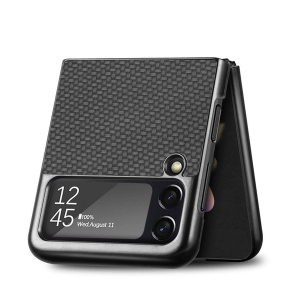 FixPremium - Coque Carbone pour Samsung Galaxy Z Flip 4, marron
