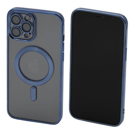 FixPremium - Coque Crystal s MagSafe pour iPhone 12 Pro Max, bleu