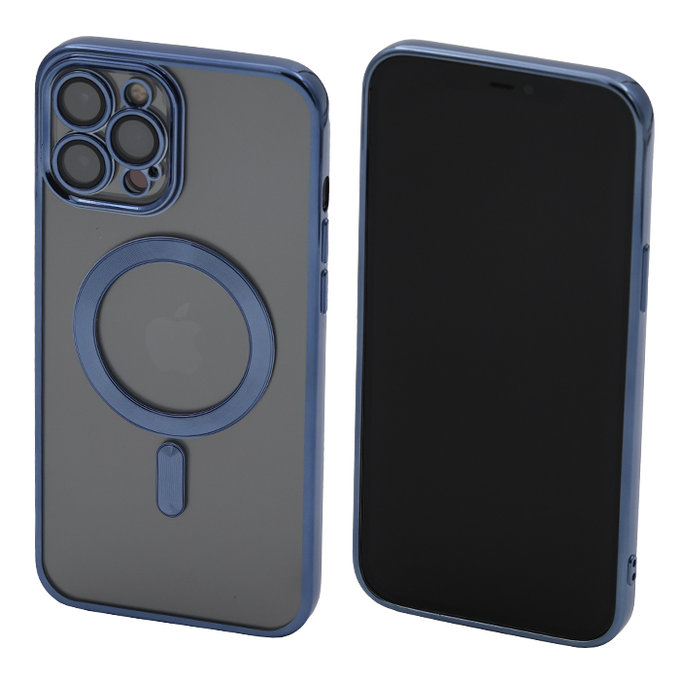 FixPremium - Coque Crystal s MagSafe pour iPhone 12 Pro Max, bleu