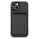 FixPremium - Étui Carbon s MagSafe Wallet pour iPhone 13 mini, noir