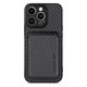 FixPremium - Étui Carbon s MagSafe Wallet pour iPhone 13 Pro, noir