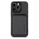 FixPremium - Étui Carbon s MagSafe Wallet pour iPhone 13 Pro Max, noir