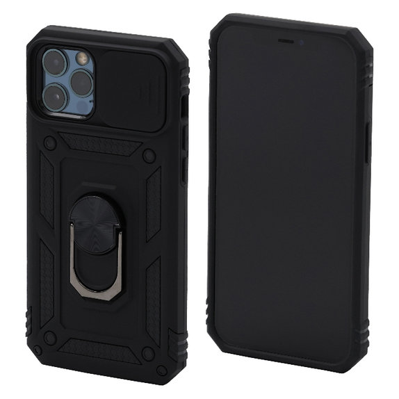 FixPremium - Coque CamShield pour iPhone 12 & 12 Pro, noir