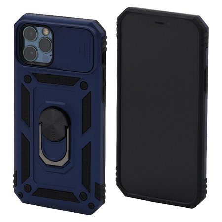 FixPremium - Coque CamShield pour iPhone 12 & 12 Pro, bleue