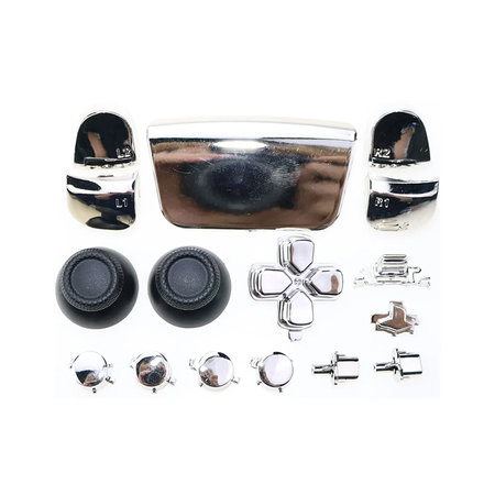 FixPremium - Éléments décoratifs de luxe pour PS5 DualSense, argent