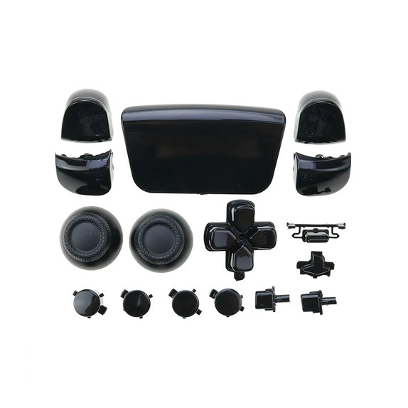 FixPremium - Éléments décoratifs de luxe pour PS5 DualSense, noir