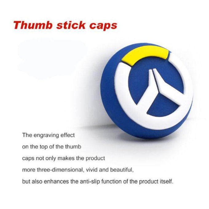 FixPremium - Capuchons de poignée pour contrôleur PS4/PS5 Overwatch - Set 2pcs