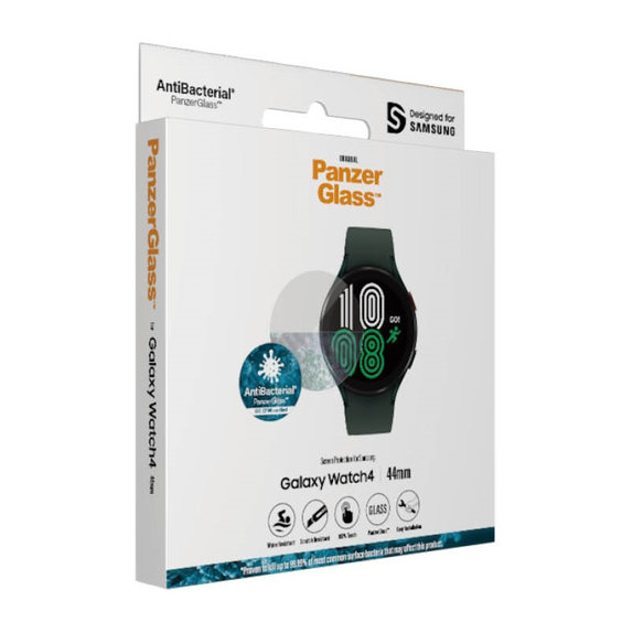 Verre trempé Flat Glass AB pour Samsung Galaxy Watch4 44 mm, Clair, PanzerGlass
