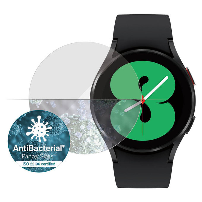 Verre trempé Flat Glass AB pour Samsung Galaxy Watch 4 40 mm, Clair, PanzerGlass