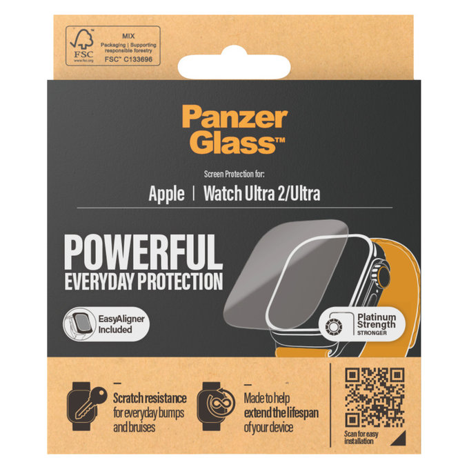Verre trempé AB pour Apple Watch Ultra 2/Ultra, Clair, PanzerGlass