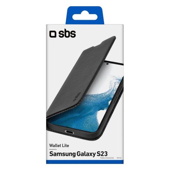 SBS - Étui Book Wallet Lite pour Samsung Galaxy S23, noir