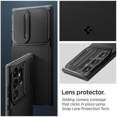 Spigen - Étui Optik Armor pour Samsung Galaxy S23, noir