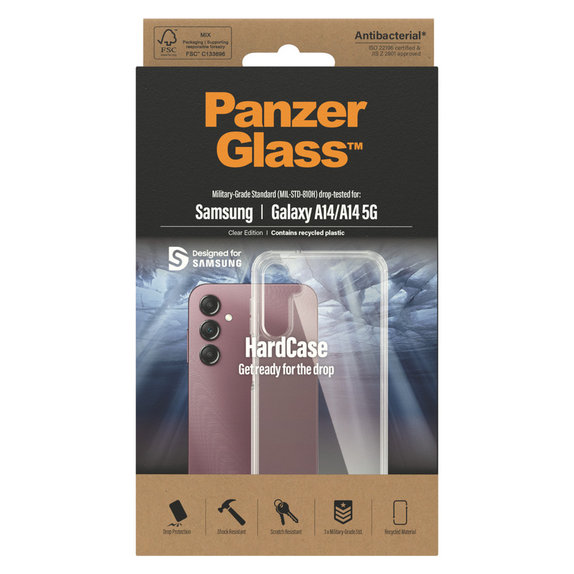Étui HardCase AB pour Samsung Galaxy A14/A14 5G, Transparent, PanzerGlass