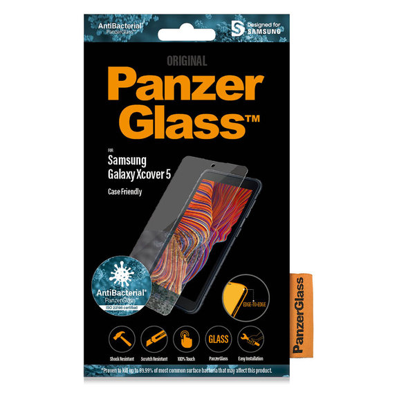 Verre trempé Case Friendly AB pour Samsung Galaxy Xcover 5, Clair, PanzerGlass