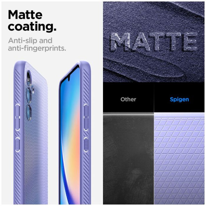 Spigen - Étui Liquid Air pour Samsung Galaxy A34 5G, Awesome Violet