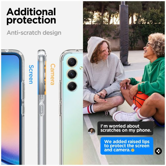 Spigen - Étui Ultra Hybrid pour Samsung Galaxy A34 5G, Crystal Clear