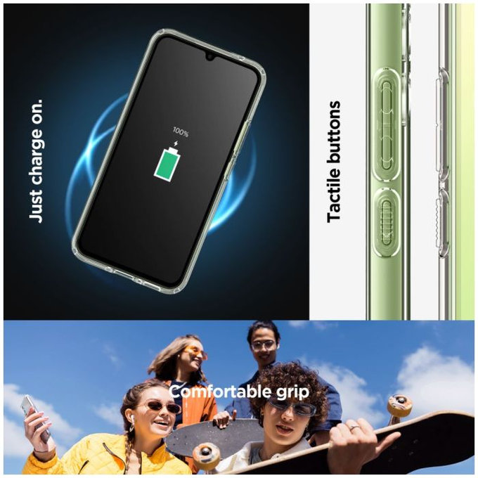 Spigen - Étui Ultra Hybrid pour Samsung Galaxy A34 5G, Crystal Clear