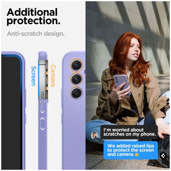 Spigen - Étui Liquid Air pour Samsung Galaxy A54 5G, Awesome Violet