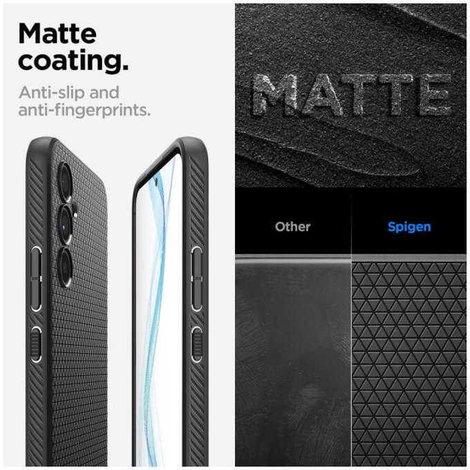 Spigen - Étui Liquid Air pour Samsung Galaxy A54 5G, Matte Black