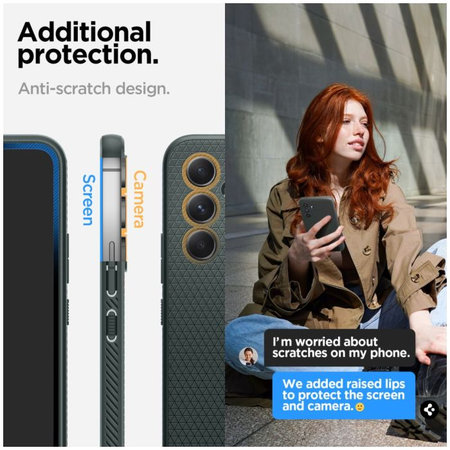 Spigen - Étui Liquid Air pour Samsung Galaxy A54 5G, Abyss Green