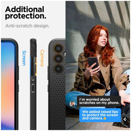 Spigen - Étui Liquid Air pour Samsung Galaxy A34 5G, Matte Black