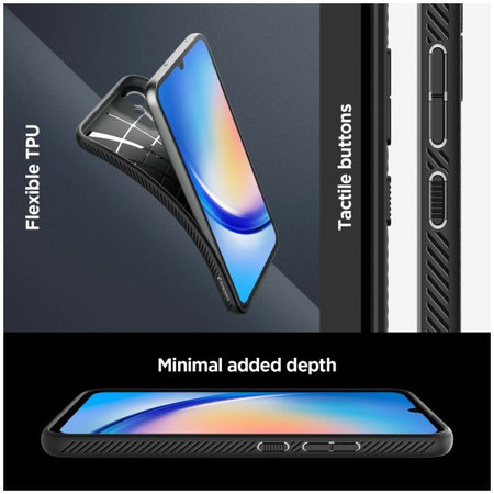 Spigen - Étui Liquid Air pour Samsung Galaxy A34 5G, Matte Black