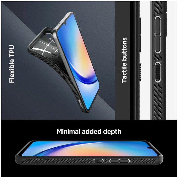 Spigen - Étui Liquid Air pour Samsung Galaxy A34 5G, Matte Black