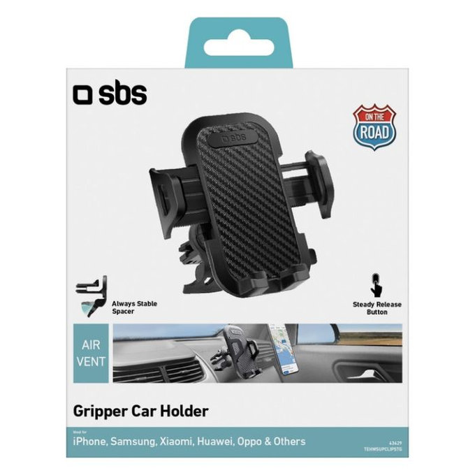 SBS - Pince pour support de voiture, à grille, noir