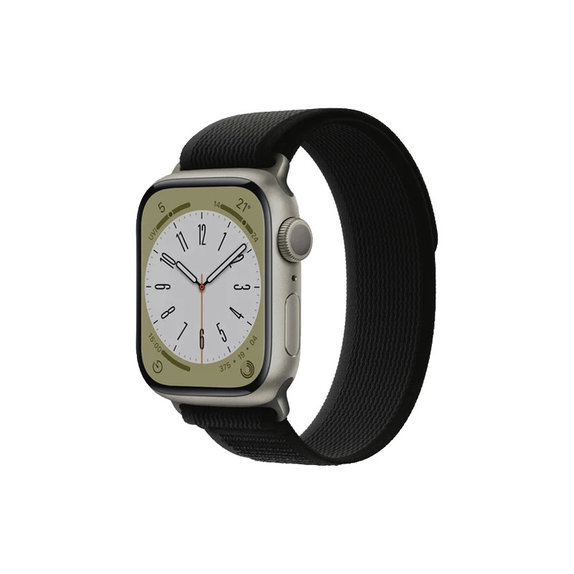 FixPremium - Bracelet Trail Loop pour Apple Watch (42, 44, 45 et 49 mm), noir
