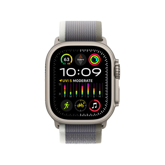 FixPremium - Bracelet Trail Loop pour Apple Watch (42, 44, 45 et 49 mm), gris