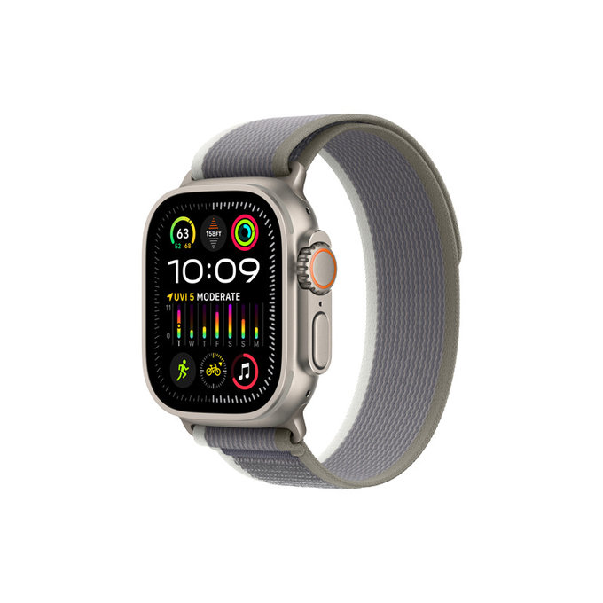 FixPremium - Bracelet Trail Loop pour Apple Watch (42, 44, 45 et 49 mm), gris