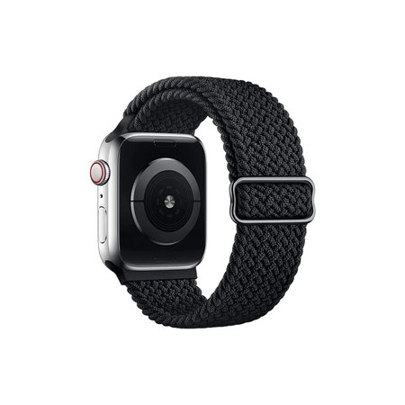 FixPremium - Bracelet Solo Loop pour Apple Watch (42, 44, 45 et 49 mm), noir