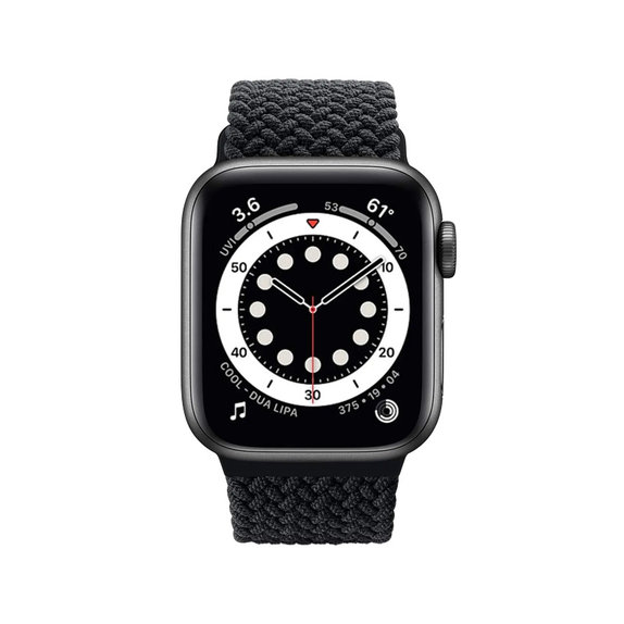 FixPremium - Bracelet Solo Loop pour Apple Watch (42, 44, 45 et 49 mm), noir